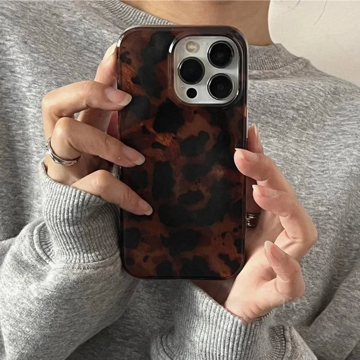 Amber Laser Leopard Case