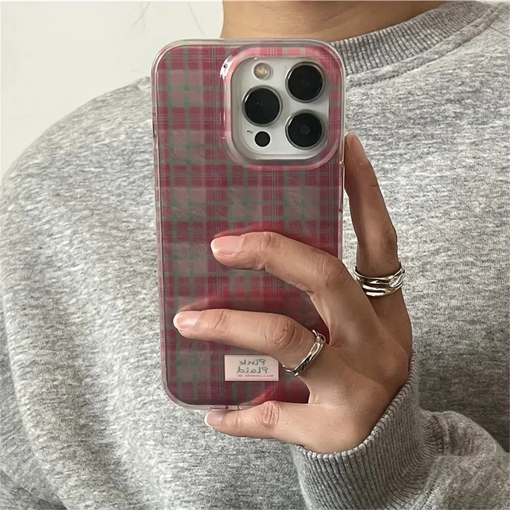 Colour Block Plaid Case