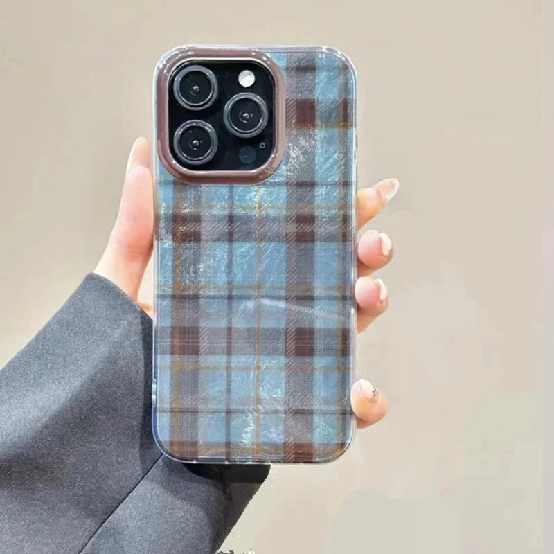 Colour Block Plaid Case