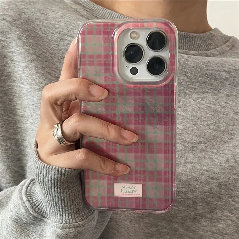 Colour Block Plaid Case
