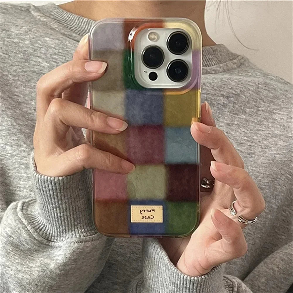 Colour Block Plaid Case