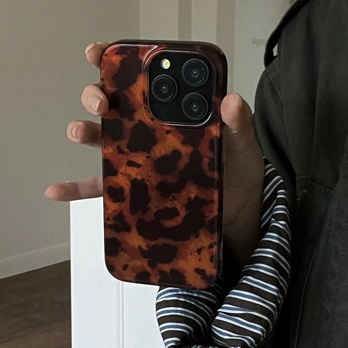 Amber Laser Leopard Case
