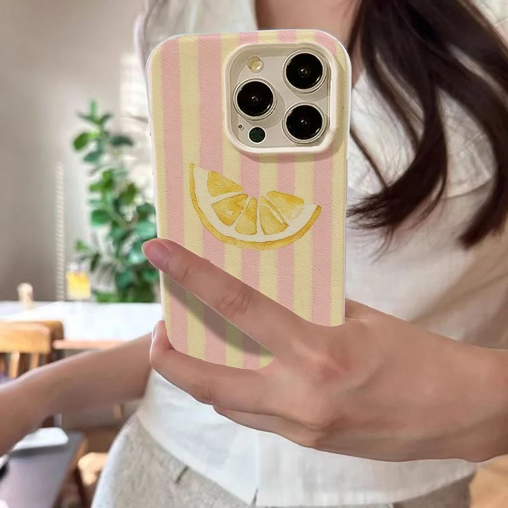 Lemon Stripe Case