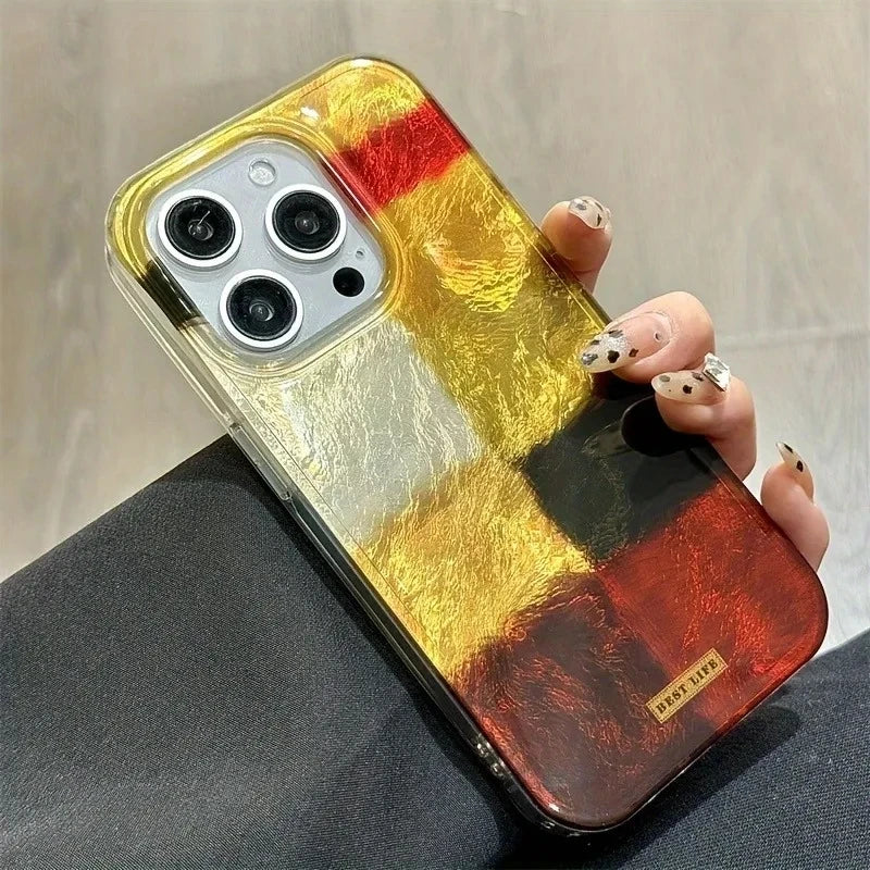 Colour Block Plaid Case