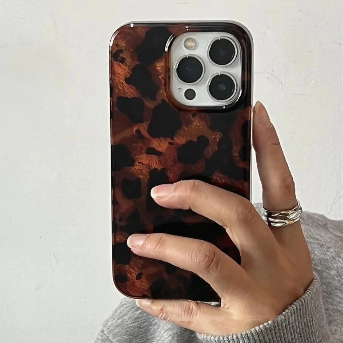 Amber Laser Leopard Case