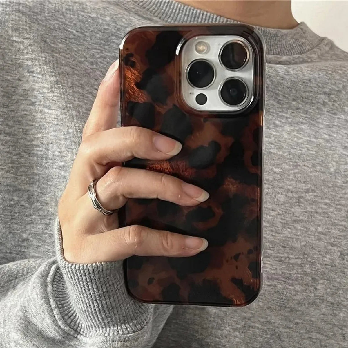 Amber Laser Leopard Case