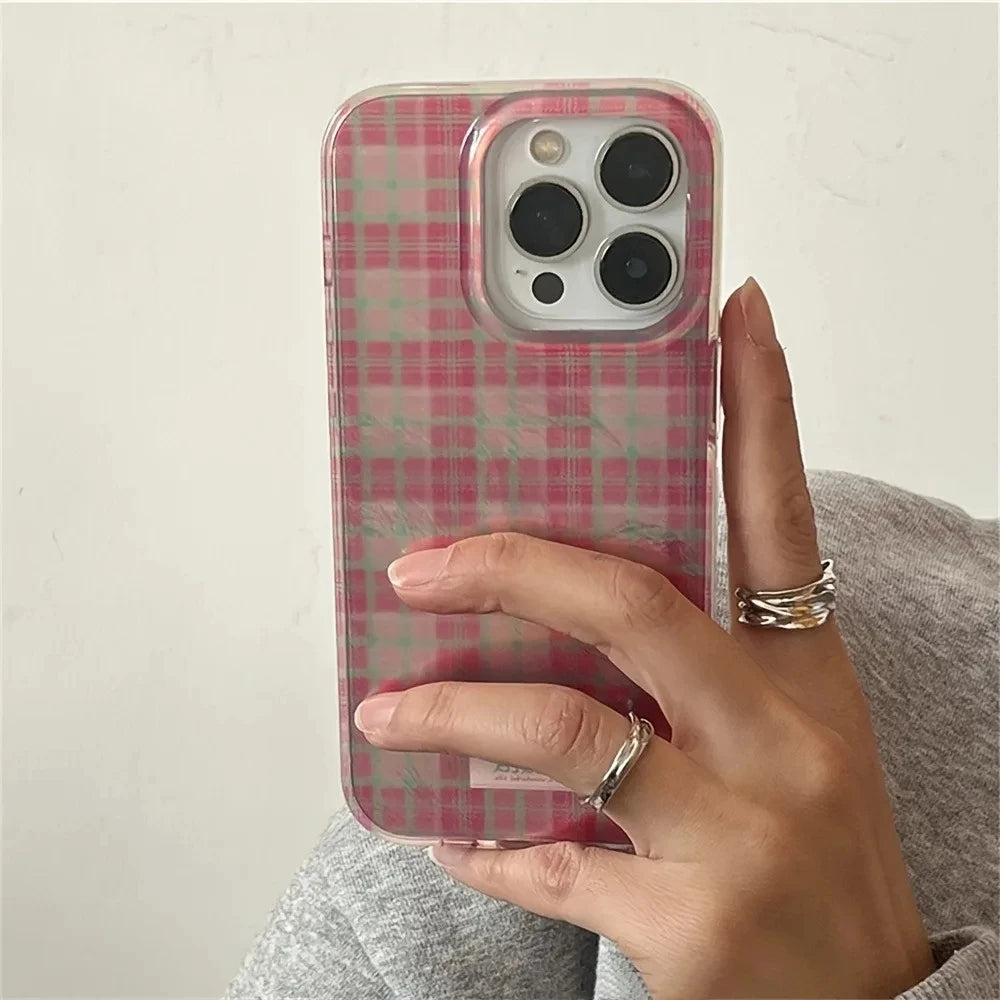 Colour Block Plaid Case