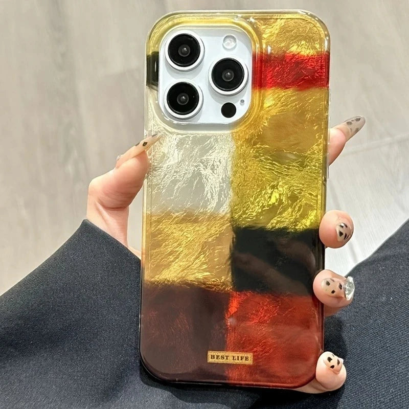 Colour Block Plaid Case
