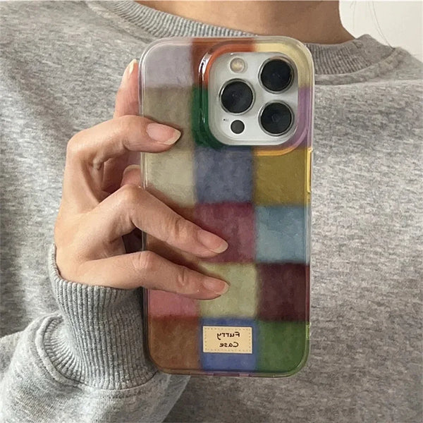 Colour Block Plaid Case
