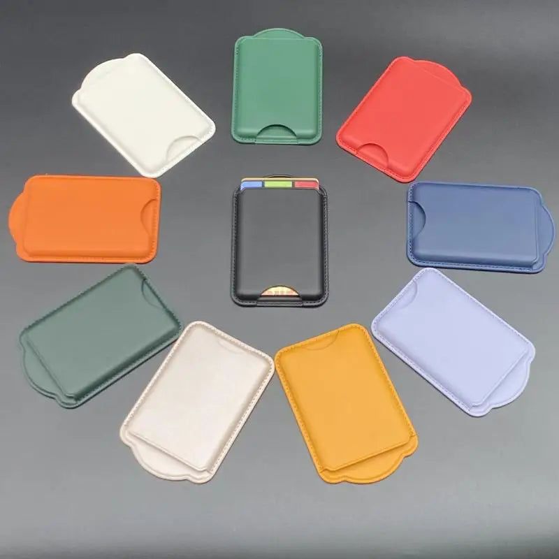 Magnetic Leather Card Holder