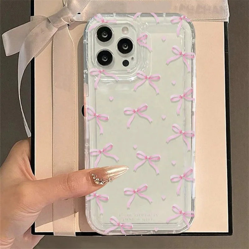 Heart Bow Clear Case