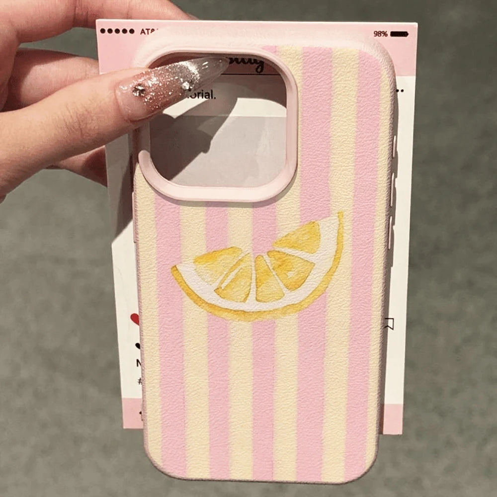 Lemon Stripe Case