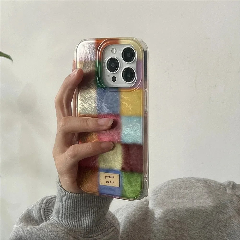 Colour Block Plaid Case